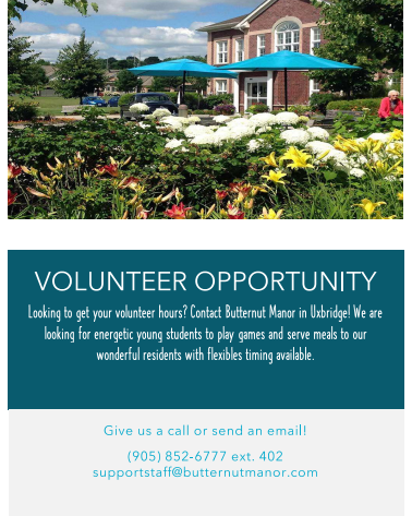 Butternut Manor Volunteer Info